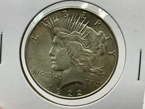 lot 64 image: 1922 Peace Dollar