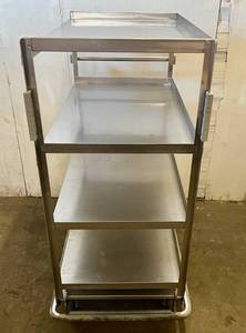 lot 5 image: Rolling Stainless Steel Shelf (4)-Resturant Grade