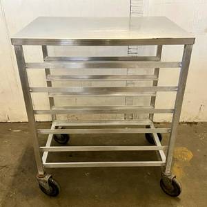 lot 7 image: Rolling Stainless Steel Cart