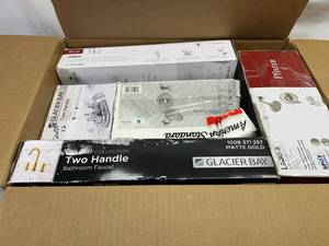 lot 38 image: Box of Assorted Faucets-Kitchen & Bathroom