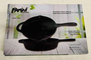 lot 46 image: MM. 10 Parini Grill Pan Preseasoned Cast Iron