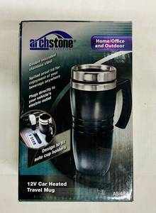 lot 56 image: MM. Archstone 12v Car Heated Travel Mug