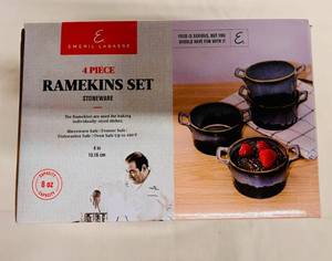 lot 61 image: MM. Emeril Lagasse 4pc 4 Ramekin Set