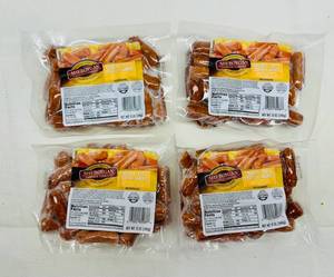 lot 91 image: C. 4x 12oz Cheddar Cheese Cocktail Smokies-Sheboygan Sausage Company