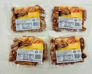 lot 92 image: C. 4x 12oz Cheddar Cheese Cocktail Smokies-Sheboygan Sausage Company
