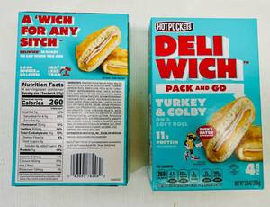 lot 98 image: 2x4pk DeliWich Pack and Go-Turkey & Colby