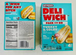 lot 99 image: 2x4pk DeliWich Pack and Go-Turkey & Colby