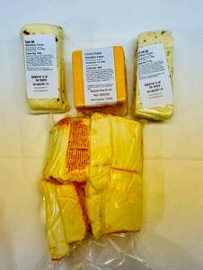 lot 100 image: 4 Cheese Variety-Pepper Jack, Cheddar, Morel & Leek & Muenster