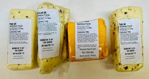 lot 102 image: 4 Cheese Variety-2 PepperJack, Cheddar & Morel & Leek