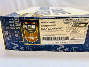 lot 132 image: G. 15lbs 9Hickory Smoked Bulk Bacon