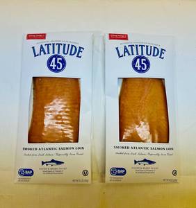 lot 146 image: 2x 8oz Latitude 45 Smoked Atlantic Salmon Loin-Sliced & Ready To Eat