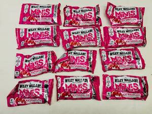 lot 155 image: 12x 3.5oz Wiley Wallaby Minis-Watermelon Licorice