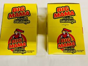 lot 163 image: 2x 12x 2.4oz Big Mama Pickled Sausages