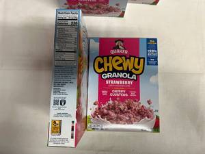 lot 345 image: SSS. 5x 13.6oz Chewy Granola Strawberry Crispy Clusters