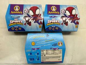 lot 347 image: 3x 4-1.87oz Annies Pasta & Cheddar-Spidey & Friends