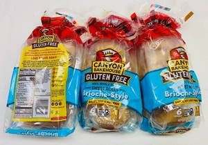 lot 316 image: 3x 14.4oz(6ct) Canyon Bakehouse Brioche-Style Sweet Rolls Gluten Free-Use by 42025