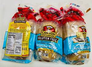 lot 317 image: 3x 14.4oz(6ct) Canyon Bakehouse Brioche-Style Sweet Rolls Gluten Free-Use by 42025