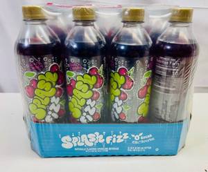 lot 327 image: 12x 20oz Splash Fizz 0 Sugar Electrolytes-Black Cherry