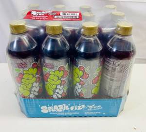 lot 329 image: 12x 20oz Splash Fizz 0 Sugar Electrolytes-Black Cherry