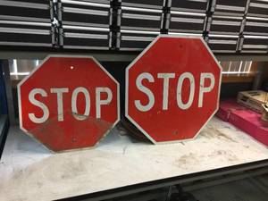 lot 173 image: 2 Aluminum STOP Signs 24 - 30