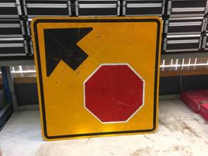 lot 177 image: 36 x 36 Aluminum - Stop Sign Is Over There - Sign