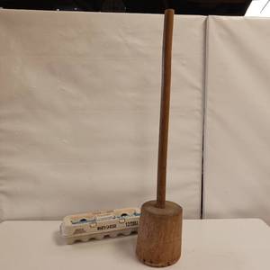 lot 23 image: Large Antique Butter Churn Plunger