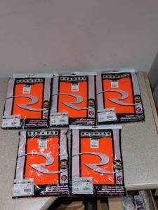 lot 8 image: 5PKS. BRAND NEW LARGE RADWEAR (ORANGE) LONG SLEEVE T-SHIRTS HIGH VISIBILITY WORK WEAR