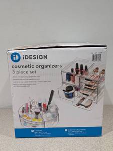 lot 48 image: NEW IDESIGN COSMETICS ORGANIZERS (3PC. SET)