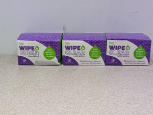 lot 59 image: 3 BOXES OF FLENTS WIPE N CLEAR LENS WIPES