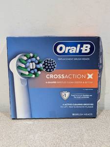 lot 93 image: NEW ORAL-B CROSSACTION X BRUSH HEADS (X-SHAPED BRUSHES) (10PK.)