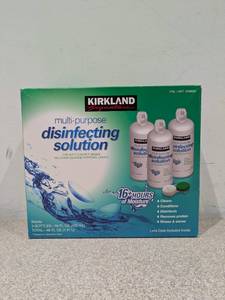 lot 80 image: KIRKLAND SIGNATURES MULTI-PURPOSE DISINFECTING SOLUTION (3PK.)