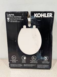lot 122 image: KOHLER LAYNE ROUND FRONT TOILET SEAT