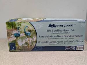 lot 127 image: EVERGREEN LIFE-SIZE BLUE HERON PAIR (2PK.)