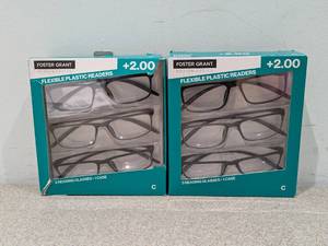 lot 136 image: NEW FOSTER GRANT 2.00 FLEXIBLE PLASTIC READERS