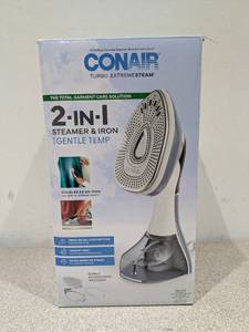 lot 111 image: CONAIR 2-IN-1 STEAMER & IRON W GENTLE TEMP