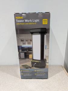 lot 114 image: KODA TOWER WORK LIGHT W POWER AND USB PORTS (9000 LUMENS)