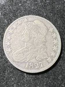 lot 08 image: 1827 US BUST HALF DOLLAR