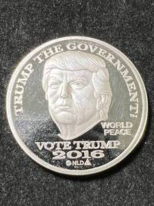 lot 49 image: 1 TROY OZ .999 FINE SILVER TRUMP THE GOVERNMENT ROUND