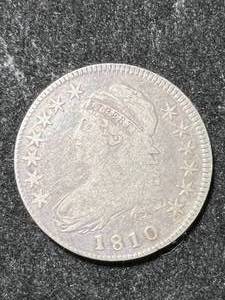 lot 50 image: 1810 US BUST HALF DOLLAR