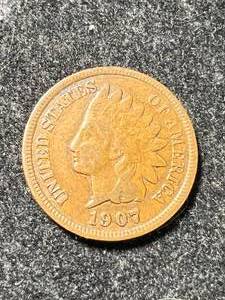 lot 51 image: 1907 US INDIAN HEAD CENT