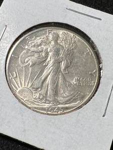 lot 58 image: 1945-D US WALKING LIBERTY HALF DOLLAR