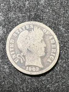 lot 67 image: 1902 US BARBER DIME