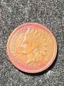 lot 68 image: 1887 US INDIAN HEAD CENT VF30