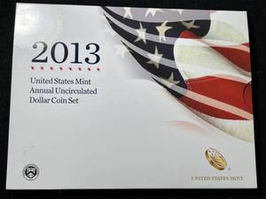 lot 97 image: 2013 US MINT ANNUAL UNC DOLLAR COIN SET