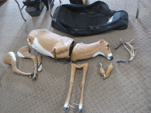 lot 38 image: Deer Decoy with Golf Tote