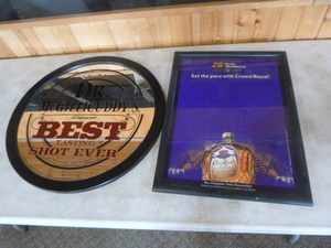 lot 42 image: Dr. McGillicuddys and Crown Royal Signs