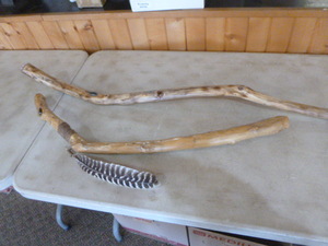 lot 74 image: 2 Walking Sticks with Stones