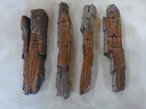 lot 75 image: 4 Hand Carved Gnomes