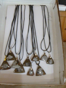 lot 77 image: 10 Orthoceras Fossil Pendant Necklaces