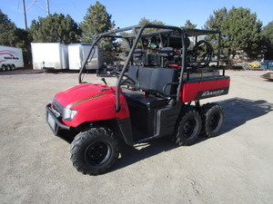 lot 7 image: 2005 Polaris Ranger 6x6 wFirefighting Water Tank, Pump, Hoses, Lights
